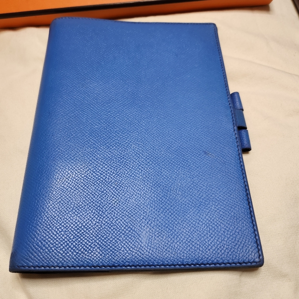 HERMES Agenda(BiG) PM Day Planner Notebook Cover Leather Blue - Picture 3 of 16